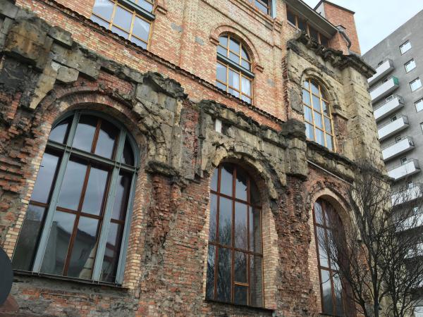 Bullet holes in the Bank of Poland, Warsaw