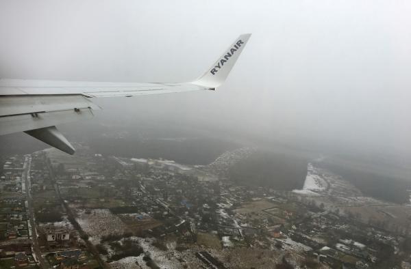 Flying into Riga, with Ryanair