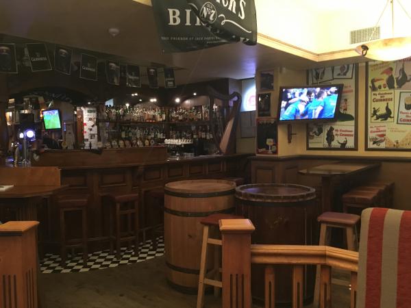 Inside of Maloney's Pub in Riga