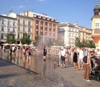 Krakow Main Square in the summer