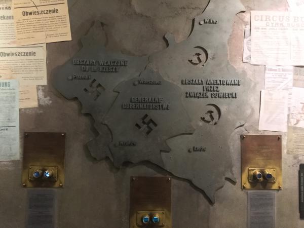 Map of Poland at the time